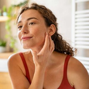 Young Woman Mirror | Northeast Medical Aesthetics | Beauty & Ant-Aging Services